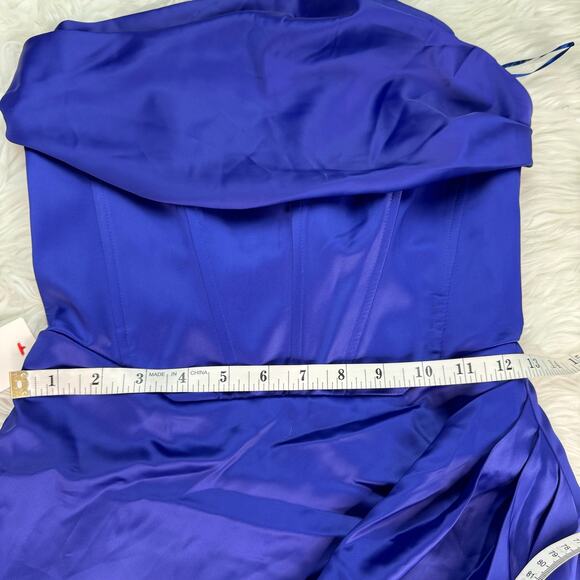 Bardot Jamila Corset Cocktail Dress Cobalt Blue Size 4 NWT - Picture 4 of 16